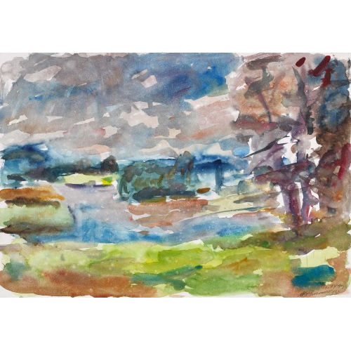 MANFRED HENNINGER : Ebene Landschaft (DOBIASCHOFSKY AUKTIONEN AG)