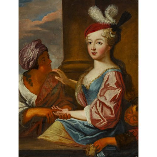 ANTOINE PESNE : Dame mit Handleserin (DOBIASCHOFSKY AUKTIONEN AG)