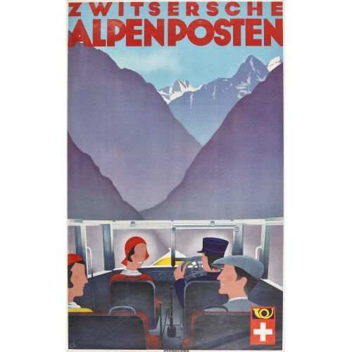 CHARLES KUHN : 'Zwitsersche Alpenposten' (DOBIASCHOFSKY AUKTIONEN AG)