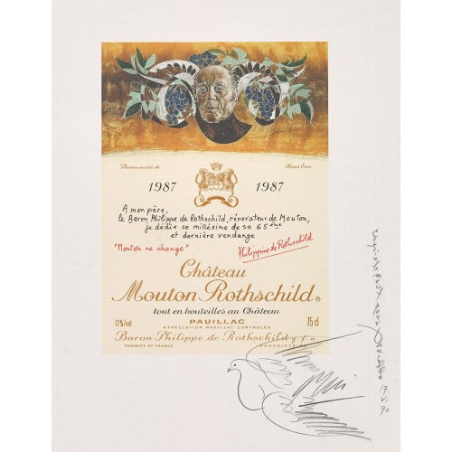 HANS ERNI : 'Ch�teau Mouton Rothschild Pauillac 1987' (DOBIASCHOFSKY AUKTIONEN AG)