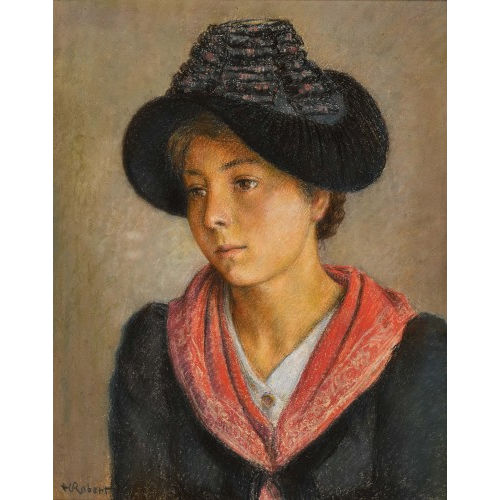 HENRI MARCEL ROBERT : Jeune valaisanne (DOBIASCHOFSKY AUKTIONEN AG)