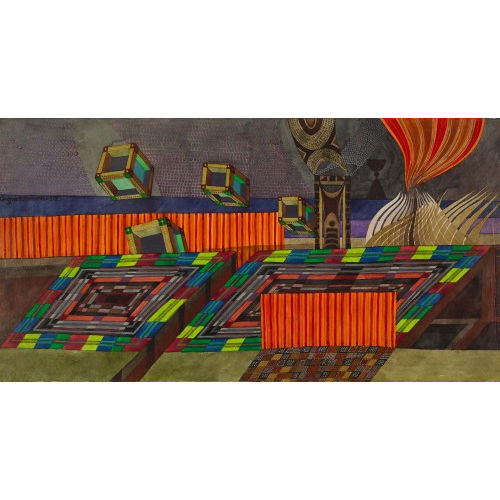 ZBIGNIEW MAKOWSKI : 'Paysage avec des philosophes' (DOBIASCHOFSKY AUKTIONEN AG)