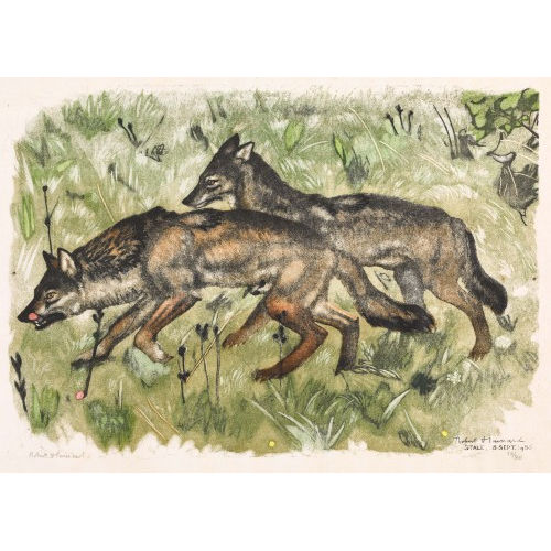 ROBERT HAINARD : 'Couple de loups marchant' (DOBIASCHOFSKY AUKTIONEN AG)
