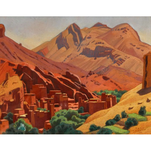 REN� MARTIN : Marokkanische Siedlung im Gebirge (DOBIASCHOFSKY AUKTIONEN AG)