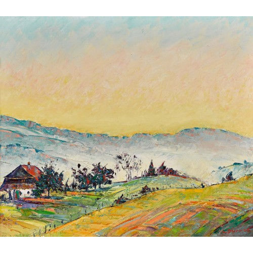 LOUIS D�RR : Berglandschaft mit Bauernhof (DOBIASCHOFSKY AUKTIONEN AG)