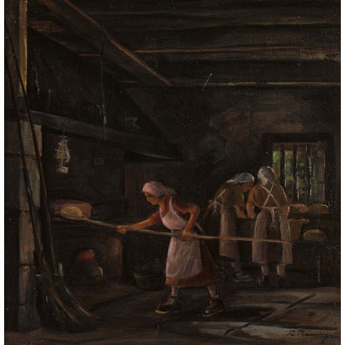 ROBERT BAUMBERGER : In der Brotbackstube (DOBIASCHOFSKY AUKTIONEN AG)