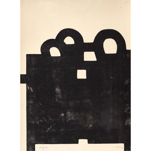 EDUARDO CHILLIDA : 'Gurutze Gorria II' (DOBIASCHOFSKY AUKTIONEN AG)