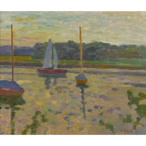 LEO DECK : 'Gwatt, Thunersee' (DOBIASCHOFSKY AUKTIONEN AG)