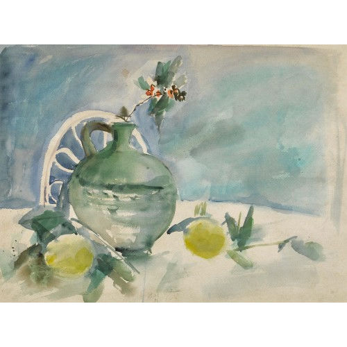 BODO STAUFFER : Stillleben mit Zitrone und Vase (DOBIASCHOFSKY AUKTIONEN AG)