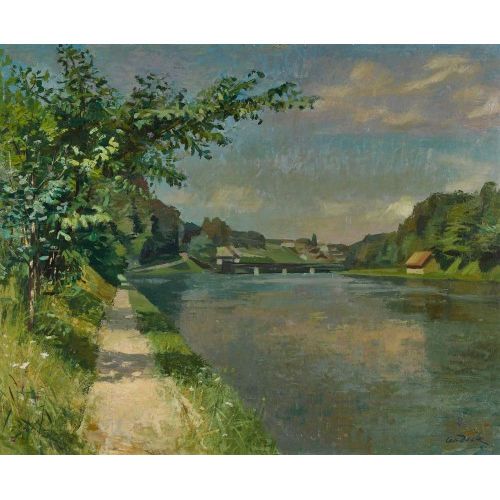 LEO DECK : 'An der Aare' (DOBIASCHOFSKY AUKTIONEN AG)