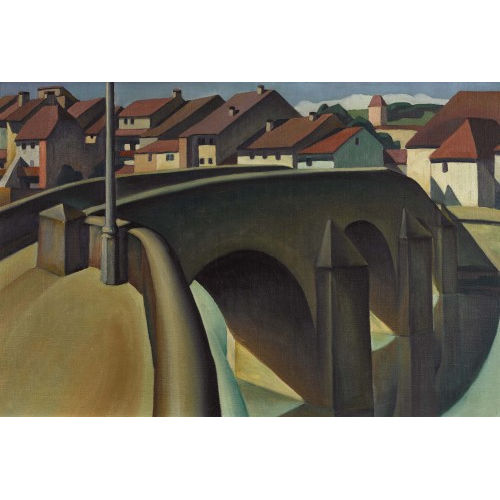 LOUIS JOSEPH VONLANTHEN : Le pont � Fribourg (DOBIASCHOFSKY AUKTIONEN AG)