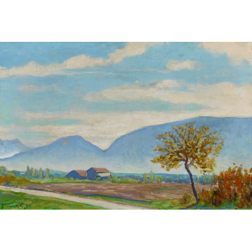 FRAN�OIS GOS : Landschaft mit Sal�ve (DOBIASCHOFSKY AUKTIONEN AG)
