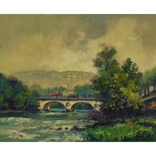 SERGIO CECCHI : Le pont de Carouge � Gen�ve (DOBIASCHOFSKY AUKTIONEN AG)