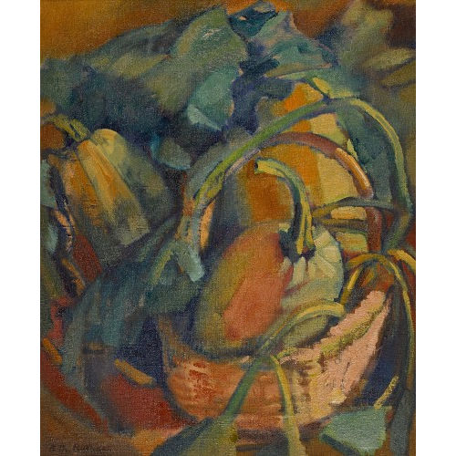 RODOLPHE TH�OPHILE BOSSHARD : Stillleben mit K�rbissen und Korb (DOBIASCHOFSKY AUKTIONEN AG)