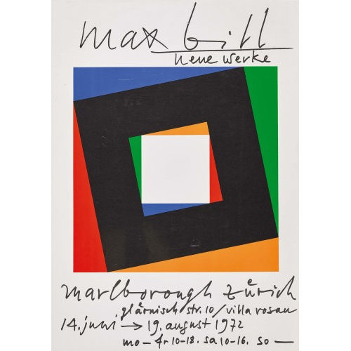 MAX BILL : 'max bill neue werke marlborough 1972' (DOBIASCHOFSKY AUKTIONEN AG)