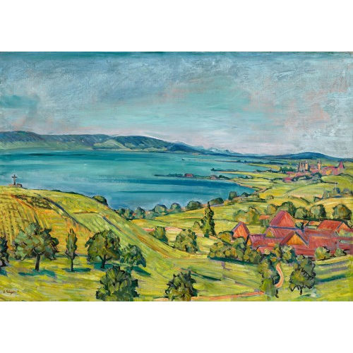 ERNST SAMUEL GEIGER : Sommerliche Stimmung am Bielersee (DOBIASCHOFSKY AUKTIONEN AG)