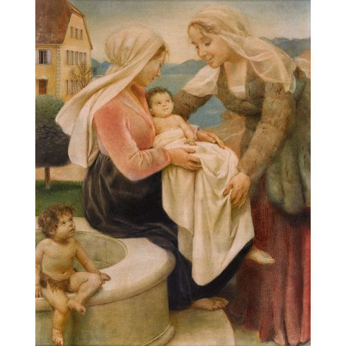 LOUIS RIVIER : Maria mit Jesuskind, Elisabeth und Johannesknabe (DOBIASCHOFSKY AUKTIONEN AG)