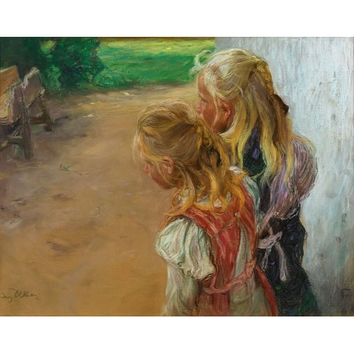 LUDWIG JULIUS CHRISTIAN DETTMANN : 'Zwei Friesen-Kinder' (DOBIASCHOFSKY AUKTIONEN AG)