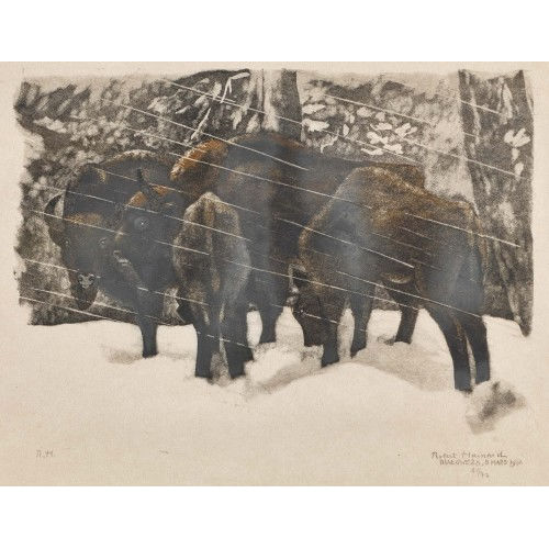 ROBERT HAINARD : 'Bison sous la neige' (DOBIASCHOFSKY AUKTIONEN AG)