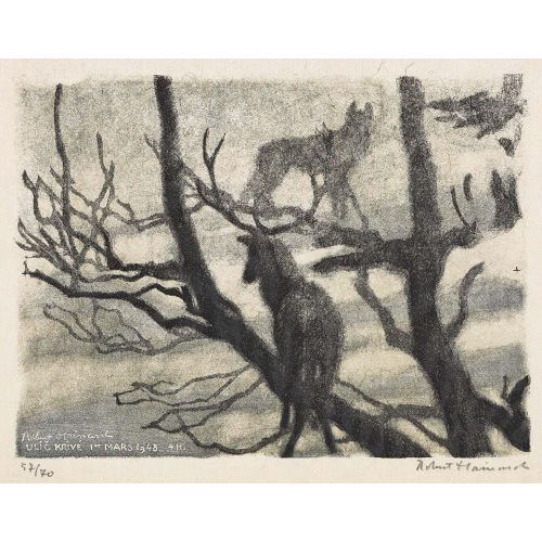 ROBERT HAINARD : 'Cerf et loup' (DOBIASCHOFSKY AUKTIONEN AG)