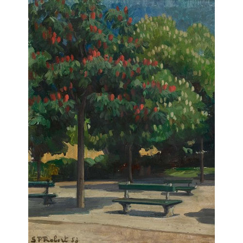STEVEN-PAUL ROBERT : Park mit bl�henden B�umen (DOBIASCHOFSKY AUKTIONEN AG)