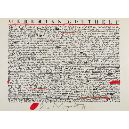 RUDOLF MUMPRECHT : 'Jeremias Gotthelf' (DOBIASCHOFSKY AUKTIONEN AG)
