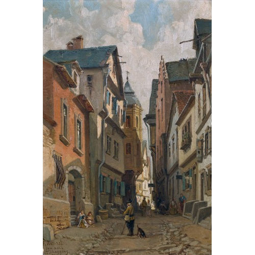 FRAN�OIS-ANTOINE BUSSUET : Belebte Strassenpartie (DOBIASCHOFSKY AUKTIONEN AG)