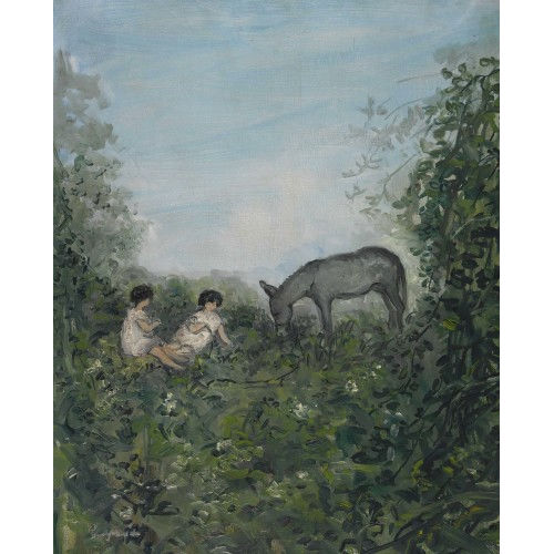 PIERRE (AUCH COFFINHAL-LAPRADE LAPRADE : Paysage avec deux femmes et un �ne (DOBIASCHOFSKY AUKTIONEN AG)