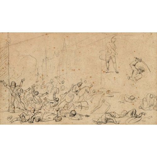 JACQUES FRAN�OIS J. (GEN. SWEBACH-DESFONTAINE) SWEBACH : Schlachtenszene in einer Stadt (DOBIASCHOFSKY AUKTIONEN AG)