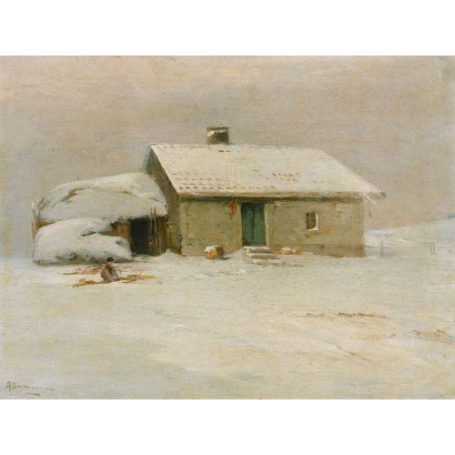 ALEXIS HANZEN : Winterlandschaft mit Haus (DOBIASCHOFSKY AUKTIONEN AG)