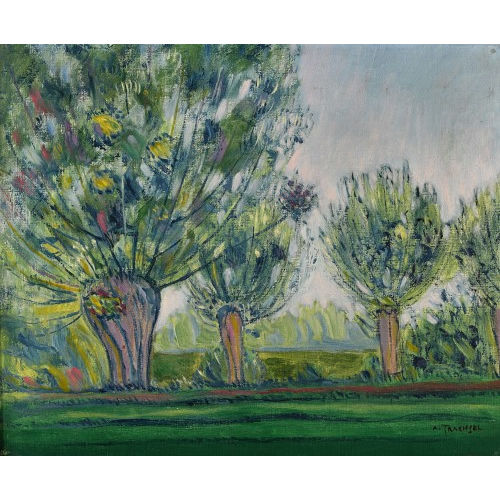ALBERT TRACHSEL : Landschaft mit Weidenb�umen (DOBIASCHOFSKY AUKTIONEN AG)