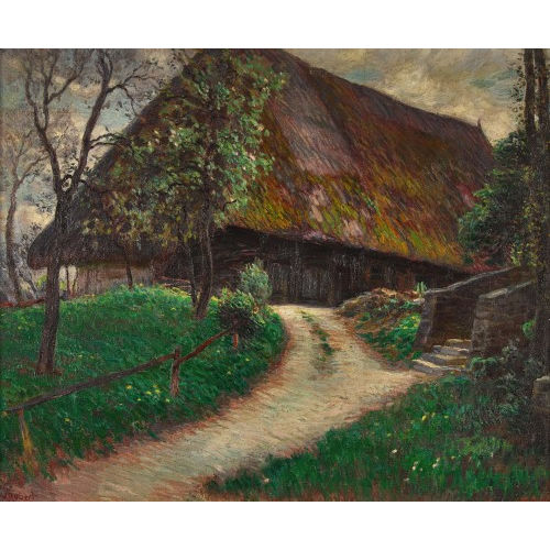 HENRI MARCEL ROBERT : Wegpartie mit Bauernhaus (DOBIASCHOFSKY AUKTIONEN AG)