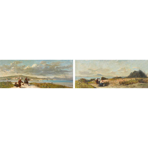 ALFRED DU MONT : K�stenansichten am Mittelmeer. Gegenst�cke (DOBIASCHOFSKY AUKTIONEN AG)