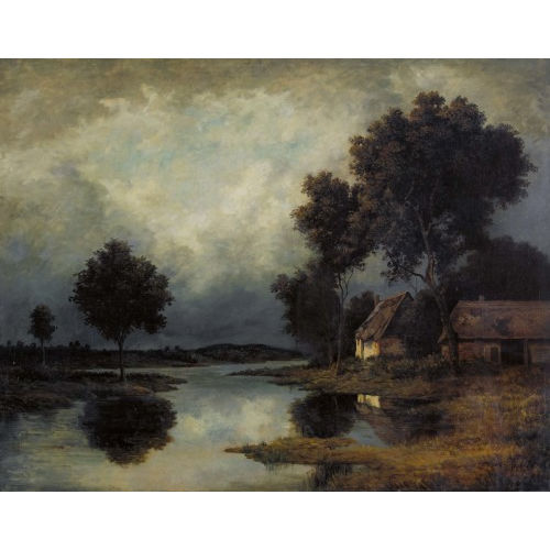 L�ON RICHET : Paysage fluvial (DOBIASCHOFSKY AUKTIONEN AG)