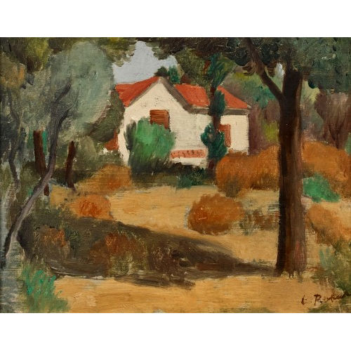PAUL TH�OPHILE ROBERT : S�dliche Landschaft mit einem Haus (DOBIASCHOFSKY AUKTIONEN AG)
