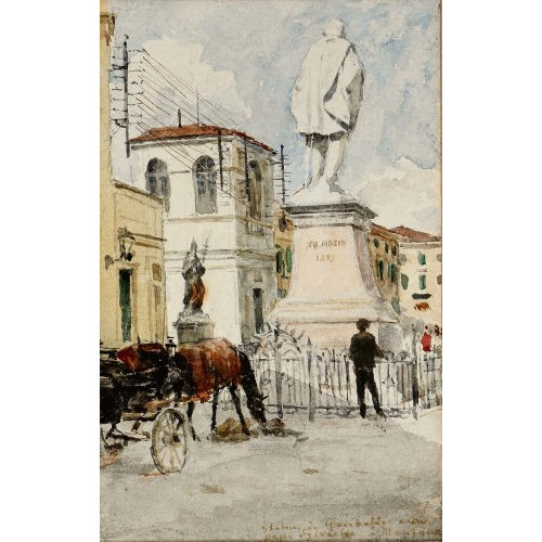 ALBERT ANKER : 'Statue de Garibaldi' (DOBIASCHOFSKY AUKTIONEN AG)