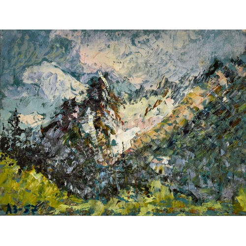ANATOLY TIMOFEEVIC ZVEREV : Berglandschaft (DOBIASCHOFSKY AUKTIONEN AG)