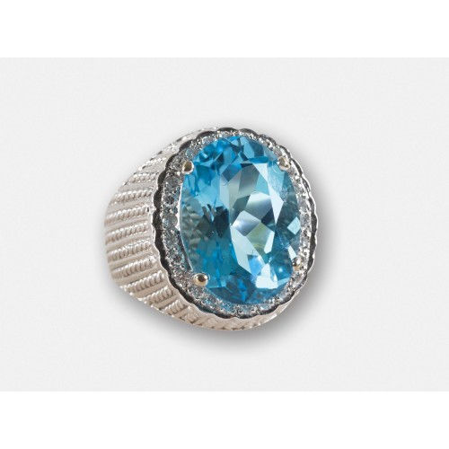 TOPAS-BRILLANT-RING : (DOBIASCHOFSKY AUKTIONEN AG)