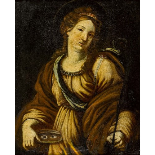 17./18. JH. ITALIEN : Die Heilige Lucia von Syrakus (DOBIASCHOFSKY AUKTIONEN AG)
