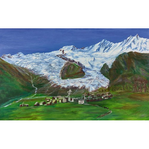 20. JH. SCHWEIZ : Ansicht von Saas Fee (DOBIASCHOFSKY AUKTIONEN AG)