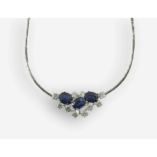 SAPHIR-BRILLANT-COLLIER : (DOBIASCHOFSKY AUKTIONEN AG)