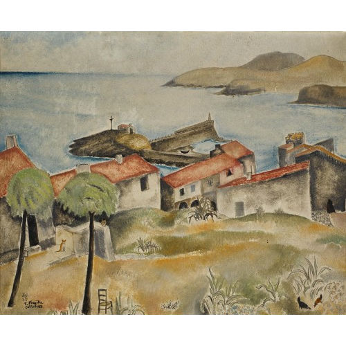 TSUGUHARU L�ONARD FOUJITA : 'Collioure' (DOBIASCHOFSKY AUKTIONEN AG)