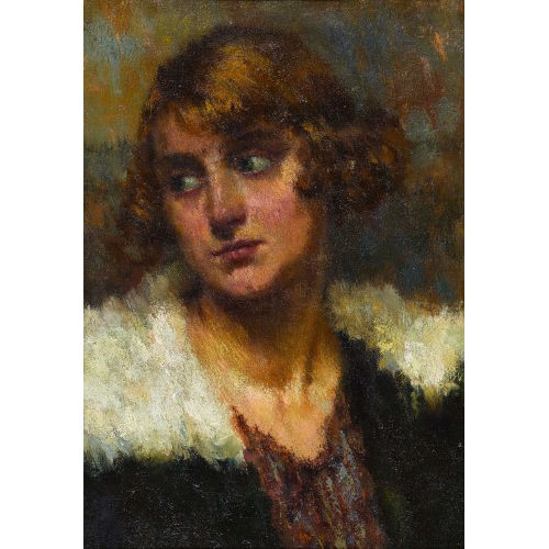 PIETRO CHIESA : 'Volto di giovane donna' (DOBIASCHOFSKY AUKTIONEN AG)