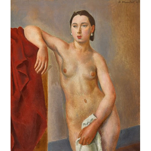 ALEXANDRE BLANCHET : 'Nu accoud�, � la draperie rouge' (DOBIASCHOFSKY AUKTIONEN AG)
