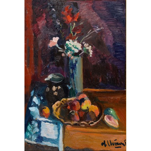 CHARLES CL�MENT : 'Nature morte avec fleurs et p�ches' (DOBIASCHOFSKY AUKTIONEN AG)