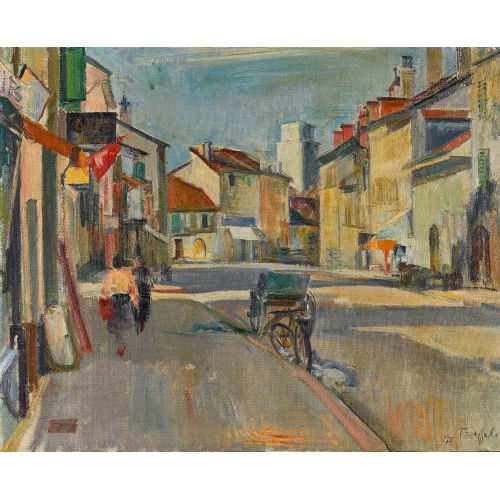 FRIEDRICH TRAFFELET : 'La rue ancienne' (DOBIASCHOFSKY AUKTIONEN AG)