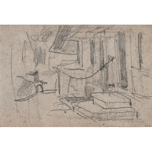 ALBERT ANKER : 'Bauernhofeingang mit Treppe' (DOBIASCHOFSKY AUKTIONEN AG)