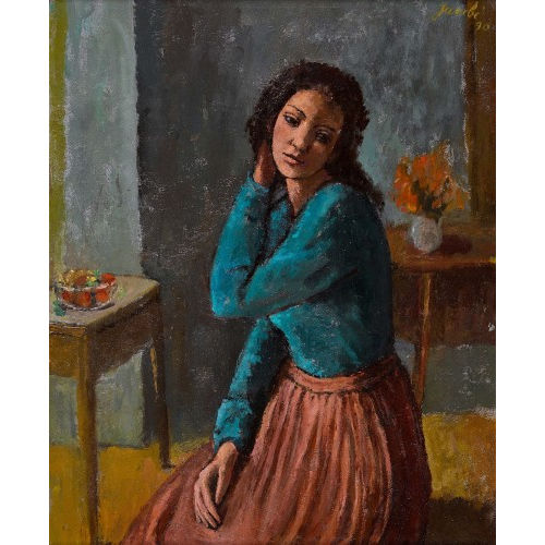 JEANNE) JANEB� (EIGTL. BARRAUD-PELLET : Portrait de jeune femme (DOBIASCHOFSKY AUKTIONEN AG)