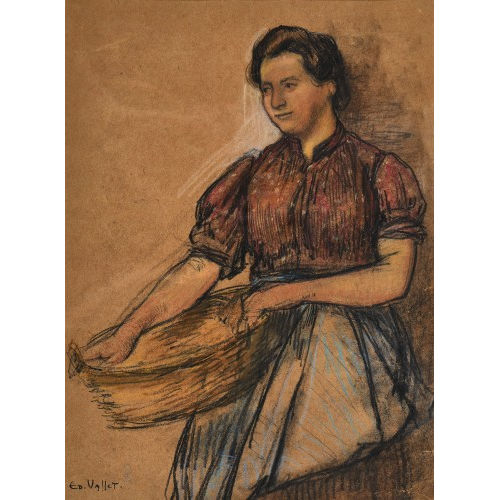 �DOUARD VALLET : Femme au panier (DOBIASCHOFSKY AUKTIONEN AG)