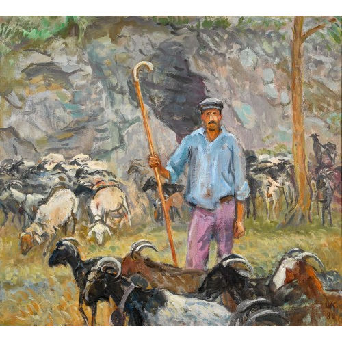 WALTER SAUTTER : 'Griechischer Hirte' (DOBIASCHOFSKY AUKTIONEN AG)